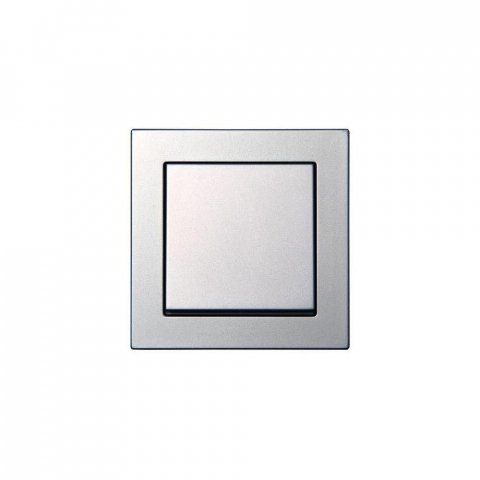 Выключатель одноклавишный Liregus Epsilon серебро 28-172