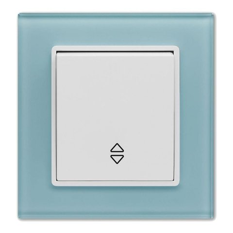 Выключатель одноклавишный проходной Vesta-Electric Exclusive Blue голубой FVK050105SIN