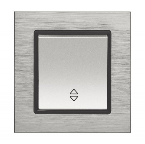 Выключатель одноклавишный проходной Vesta-Electric Exclusive Silver Metallic серебро FVK050309SER