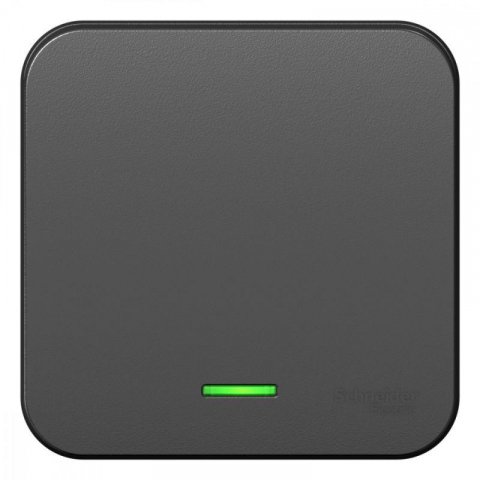 Выключатель одноклавишный Schneider Electric Blanca 10A 250V с подсветкой антрацит BLNVA101116