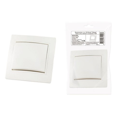 Выключатель одноклавишный TDM Electric Таймыр 10А 250V белый SQ1814-0501