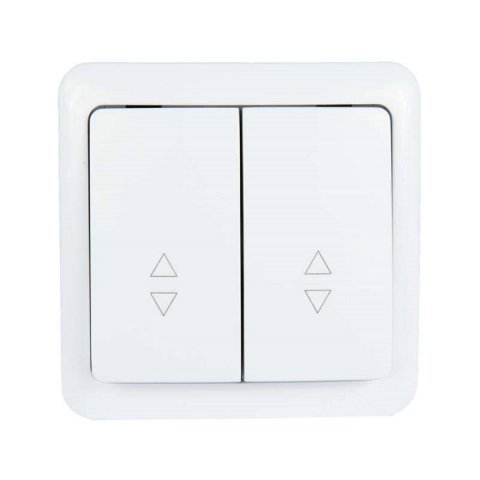 Выключатель проходной двойной Lezard Viola белый 751-0200-106