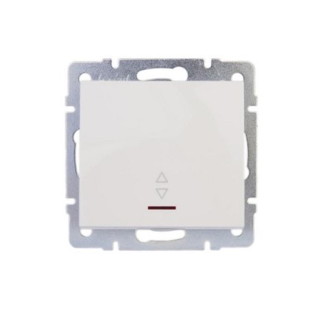 Выключатель проходной с подсветкой Lezard Rain белый 703-0288-114