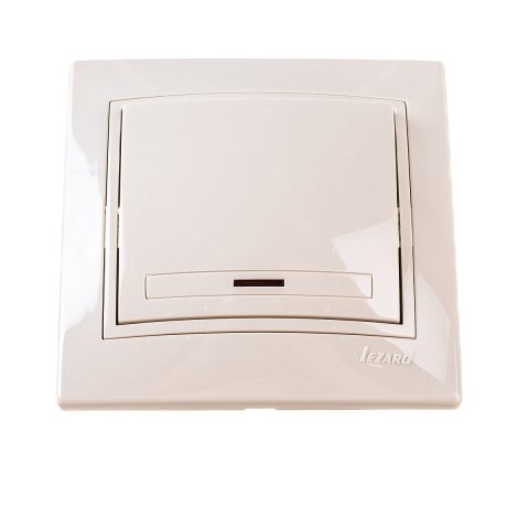 Выключатель с подсветкой Lezard Mira кремовый со вставкой 701-0303-111