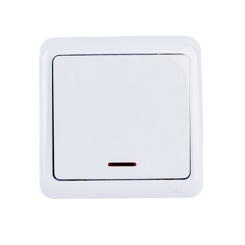 Выключатель с подсветкой Lezard Viola белый 751-0200-111