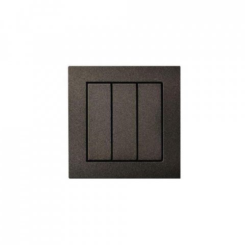 Выключатель трехклавишный Liregus Epsilon антрацит 28-104