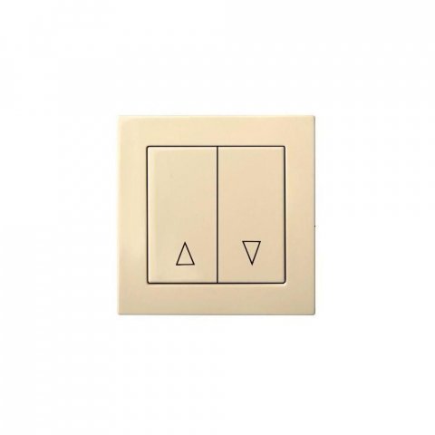 Выключатель жалюзи двухклавишный Liregus Epsilon бежевый 28-062