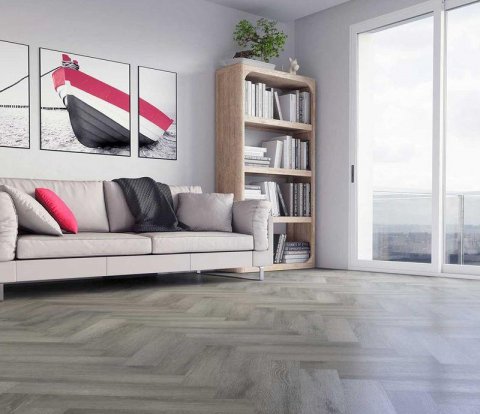 Кварцевый SPC ламинат Fargo Parquet 33-2074-05 Дуб Вулканический пляж