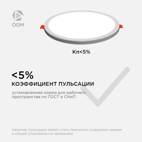 Встраиваемая светодиодная панель OGM LP-05