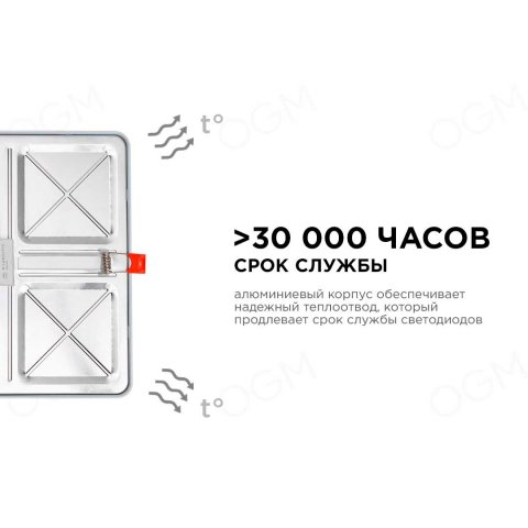 Встраиваемая светодиодная панель OGM LP-23