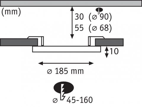 Встраиваемая светодиодная панель Paulmann Veluna VariFit 93067