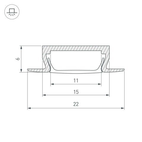 Встраиваемый профиль Arlight MIC-FS-2000 Anod 038688