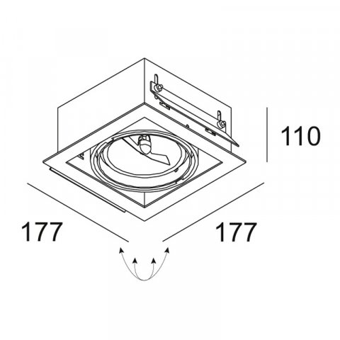 Встраиваемый светильник Delta Light Grid 202 62 00 01 A-B