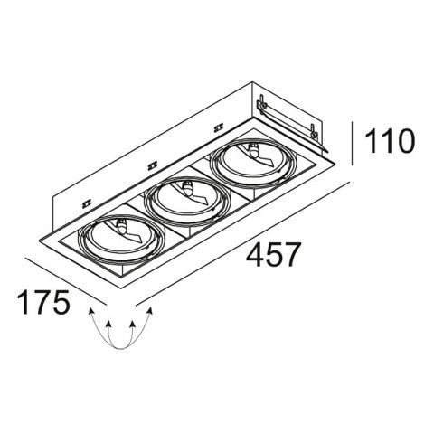 Встраиваемый светильник Delta Light Grid 202 62 00 03 A-B