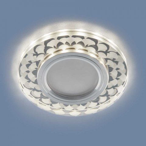 Встраиваемый светильник Elektrostandard 2247 MR16 SL/WH зеркальный/белый a047760