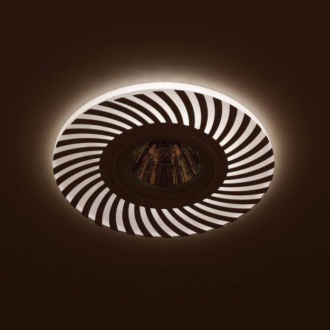 Встраиваемый светильник ЭРА с подсветкой DK LD32 WH /1 Б0046906