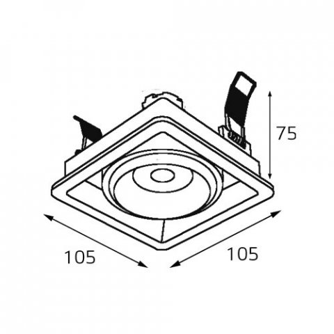 Встраиваемый светильник Italline DE-311 black