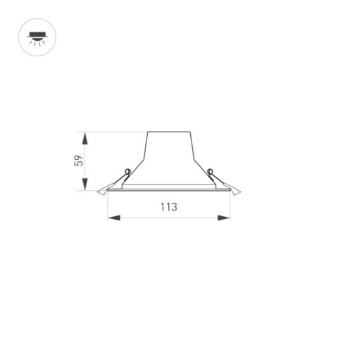 Встраиваемый светодиодный светильник Arlight Im-Storm-R115-10W Day4000-Mix 032431
