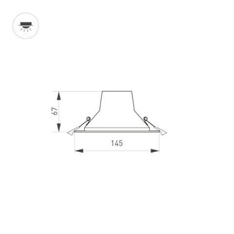 Встраиваемый светодиодный светильник Arlight Im-Storm-R145-15W Day4000-Mix 032432