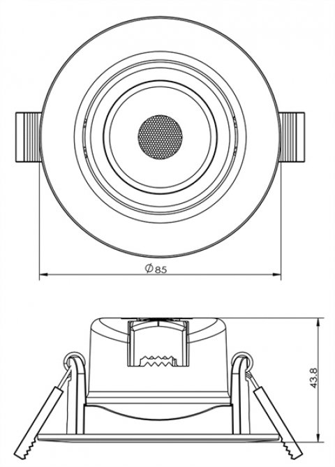 Встраиваемый светодиодный светильник Deko-Light SMD-68-230V-4000K-rund 565339