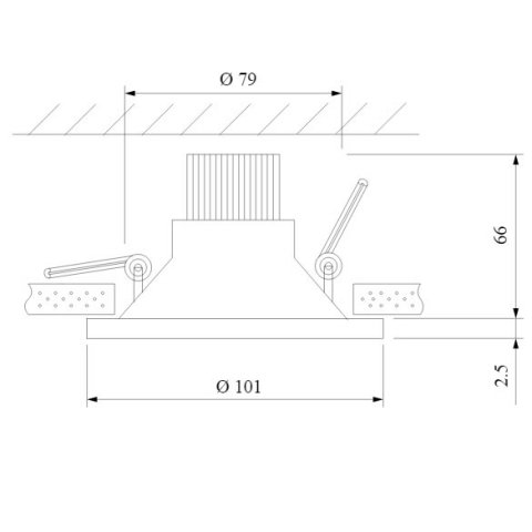 Встраиваемый светодиодный светильник Elektrostandard 15267/LED 7W 4200K белый/серебро a055723