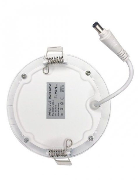 Встраиваемый светодиодный светильник Elvan VLS-102R-6W-WH-Wh