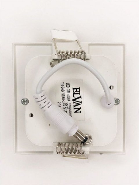 Встраиваемый светодиодный светильник Elvan VLS-102SQ-3W-NH-Wh