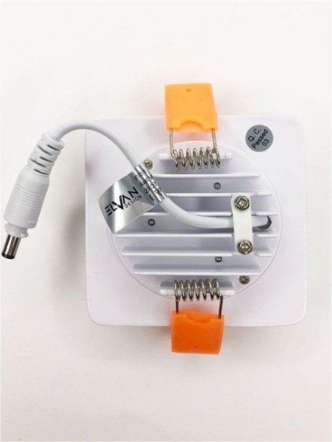 Встраиваемый светодиодный светильник Elvan VLS-109SQ-7W-WW-Wh