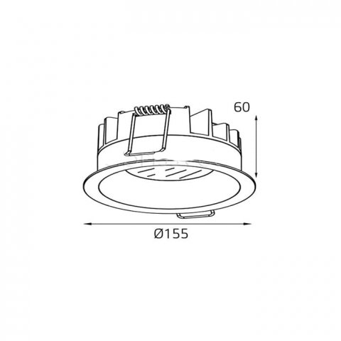 Встраиваемый светодиодный светильник Italline IT06-6013 white 4000K