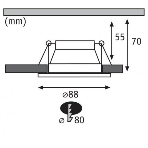 Встраиваемый светодиодный светильник Paulmann Cole Coin 93405