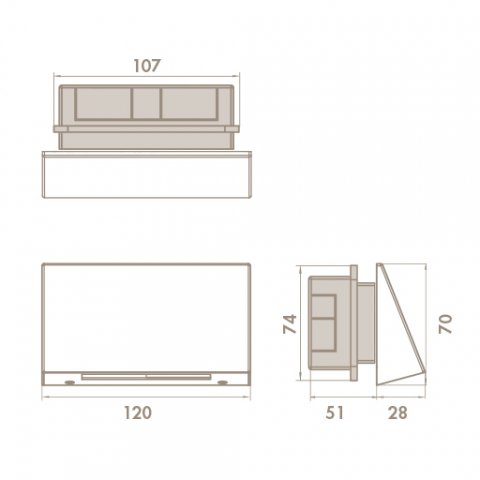 Встраиваемый светодиодный светильник Side Quadrat D2060