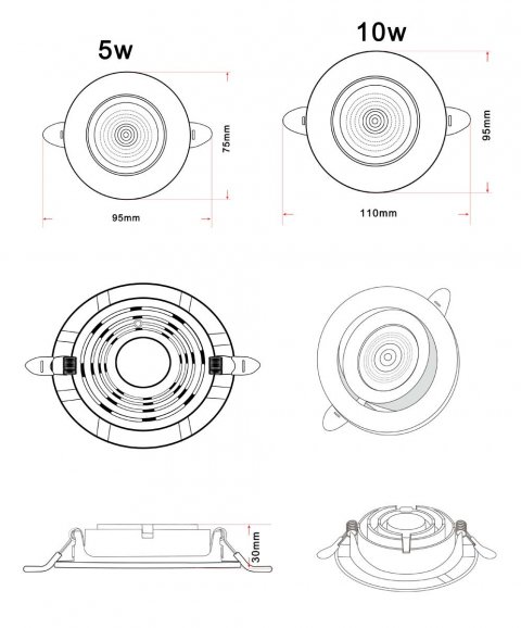 Встраиваемый светодиодный светильник Zortes RAIZ ZRS.57796.10