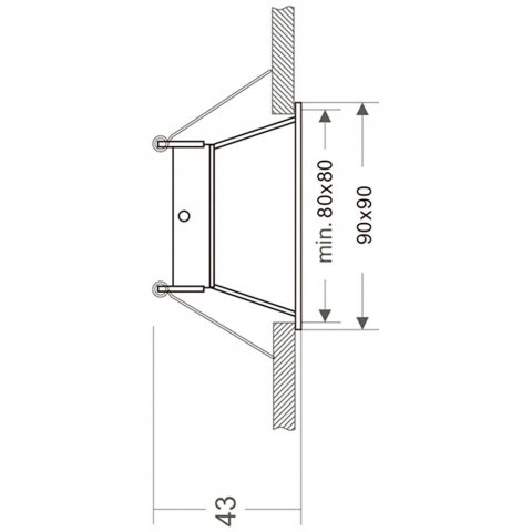 Встраиваемый точечный светильник Deko-Light eckig 110020