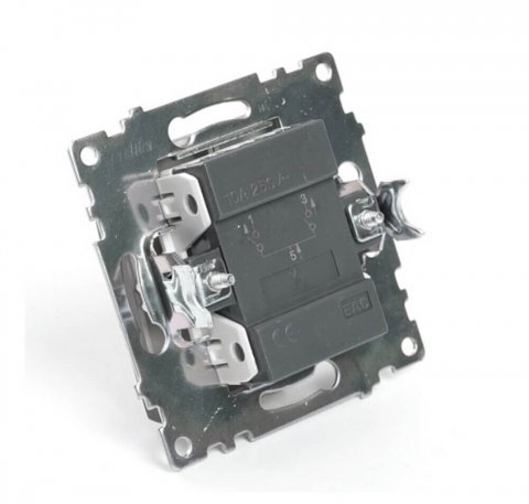 Выключатель двухклавишный Stekker Катрин с подсветкой шоколад GLS10-7102-04 49021