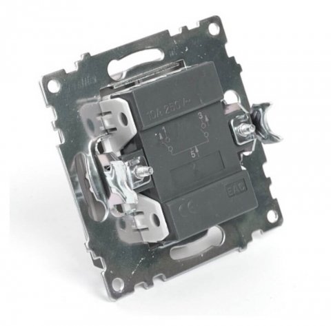 Выключатель двухклавишный Stekker Катрин шоколад GLS10-7104-04 49019