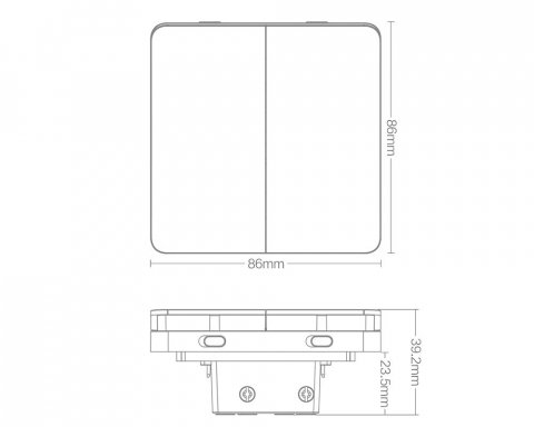 Выключатель двухклавишный Yeelight Flex Switch YLKG13YL