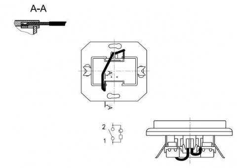 Выключатель одноклавишный Liregus Epsilon белый 28-0071