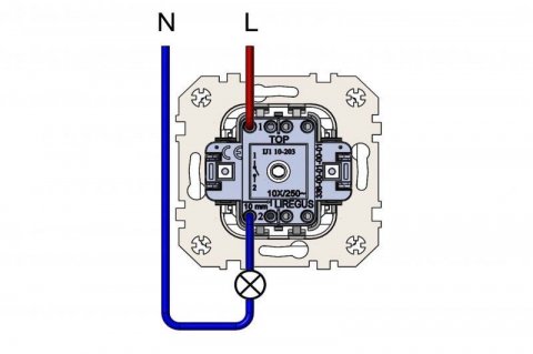 Выключатель одноклавишный Liregus Epsilon бежевый 28-0573
