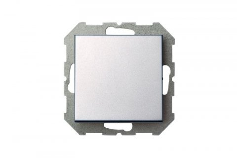 Выключатель одноклавишный Liregus Epsilon серебро 28-172
