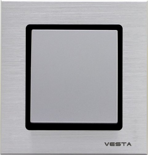 Выключатель одноклавишный Vesta-Electric Exclusive Silver Metallic серебро FVK050305SER