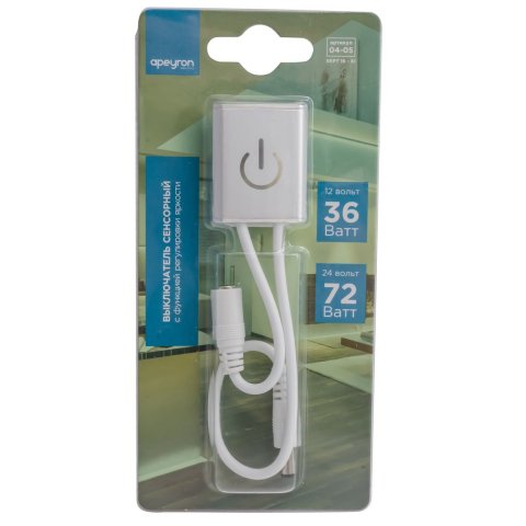 Выключатель сенсорный Apeyron с диммером 12/24V 04-05