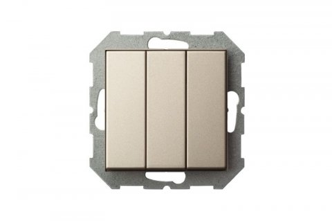 Выключатель трехклавишный Liregus Epsilon шампань 28-302