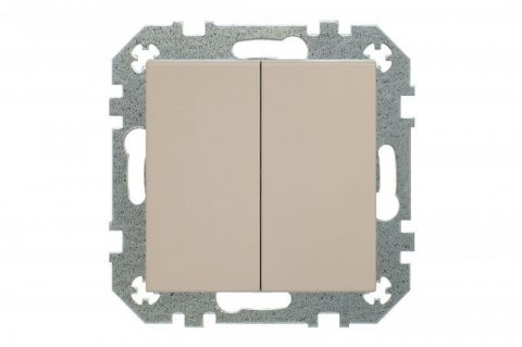 Выключатель жалюзи двухклавишный Liregus Retro кремовый омбре 29-113