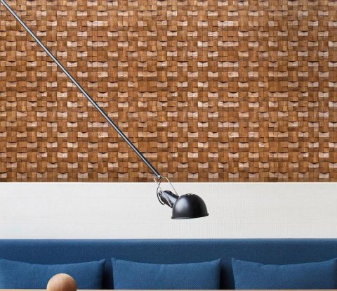 Деревянные стеновые панели Crownwood Домчик Коньяк