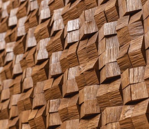 Деревянные стеновые панели Crownwood Домчик Коньяк