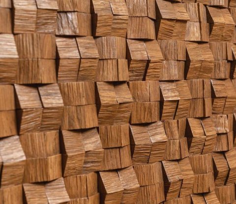 Деревянные стеновые панели Crownwood Домчик Коньяк