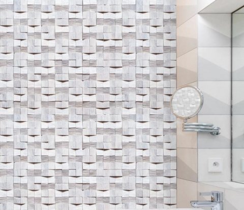 Деревянные стеновые панели Crownwood WP3D1031 Домчик Белый