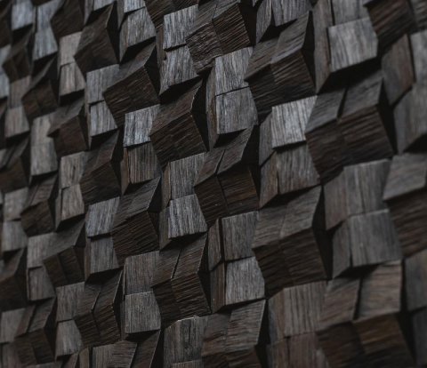 Деревянные стеновые панели Crownwood WP3D1061 Домчик Эбен