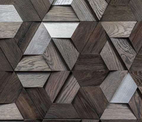 Деревянная мозаика для стен Crownwood Магна Эбен WP3D18R020