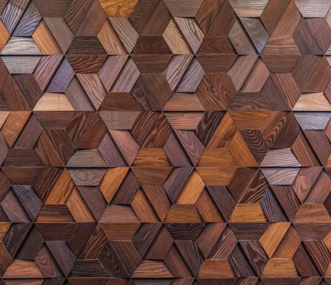 Деревянная мозаика для стен Crownwood Магна термо WP3D18Т21